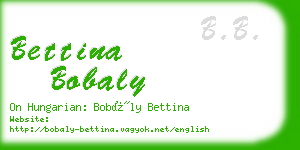 bettina bobaly business card